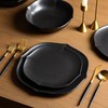 Stone Lain Baskerville 12-Piece Dinnerware Set Stoneware, Black