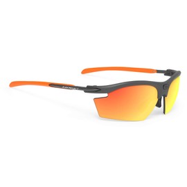 RUDYPROJECT SP536498-0000 Sports Sunglasses, Road Bike, Bicycle, Marathon, Jogging, Exercise, Triathlon, Tennis, Baseball, Rydon, Graphite Frame, Polar 3FX HDR, Multi Laser Orange Lens