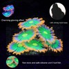 ZtohPyo Glowing Effect Soft Anemone Aquarium Fish Tank Decorations Silicone
