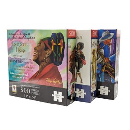 African American Expressions Set of 3 500-Piece Puzzle Assortment