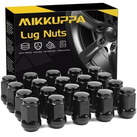 MIKKUPPA 1/2-20 Lug Nuts - Replacement for 1987-2018 Jeep Wrangler JK, 2002-2012 Jeep Liberty, 1993-2010 Jeep Grand Cherokee Aftermarket Wheel - 20pcs Black Closed End Solid Lug Nuts