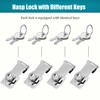 Litensh Hasp Lock Padlock Gate Latch Door Bolt Lock with