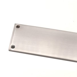 Infinity Decor 5mm Forged Brass Victorian Door Push Finger Plate Various finishes 275mm x 60mm (Satin Chrome)