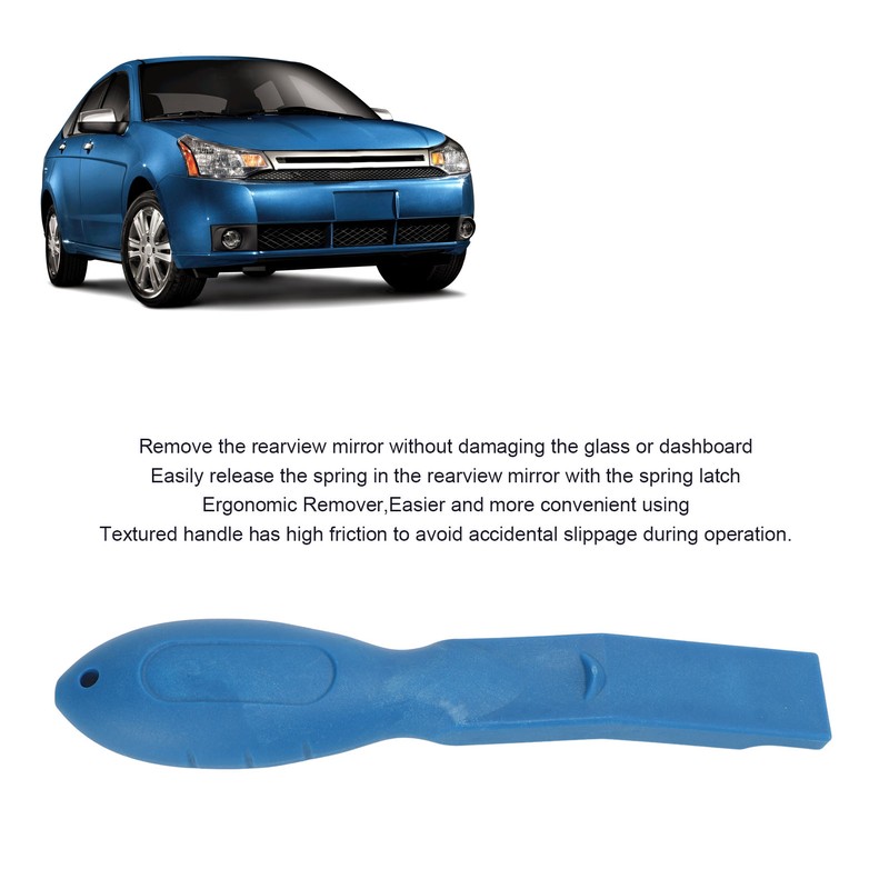 Car Spring Latch Rear View Mirror Removal Tool Ergonomic Blue