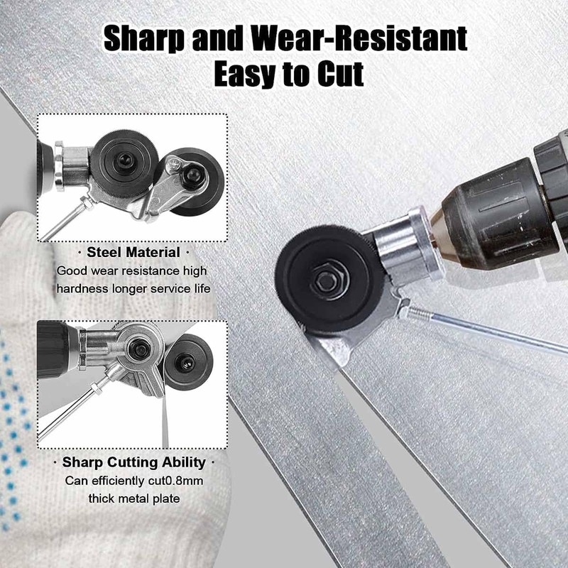 Electric Drill Plate Cutter Sheet Metal Nibbler Precise Cutting Sheet