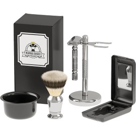 🧔💈 Mamba Shave Set de Rasurado 6 en 1 | Kit de Afeitado Premium | Acero Inoxidable | PlataTodo lo que necesitas para un afeit Todo lo que necesitas para un afeitado perfecto | Calidad profesional en casa