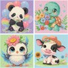 Set of 4 5D Diamond Painting Children Animals Set Full
