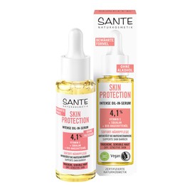 SANTE Naturkosmetik Serum with Vitamin E, Squalane & Organic Rosehip Oil, Instant Nourishing Care for Soothed, Regenerated Skin & a Soft Skin Feeling, Skin Protection Intense Serum, 30 ml
