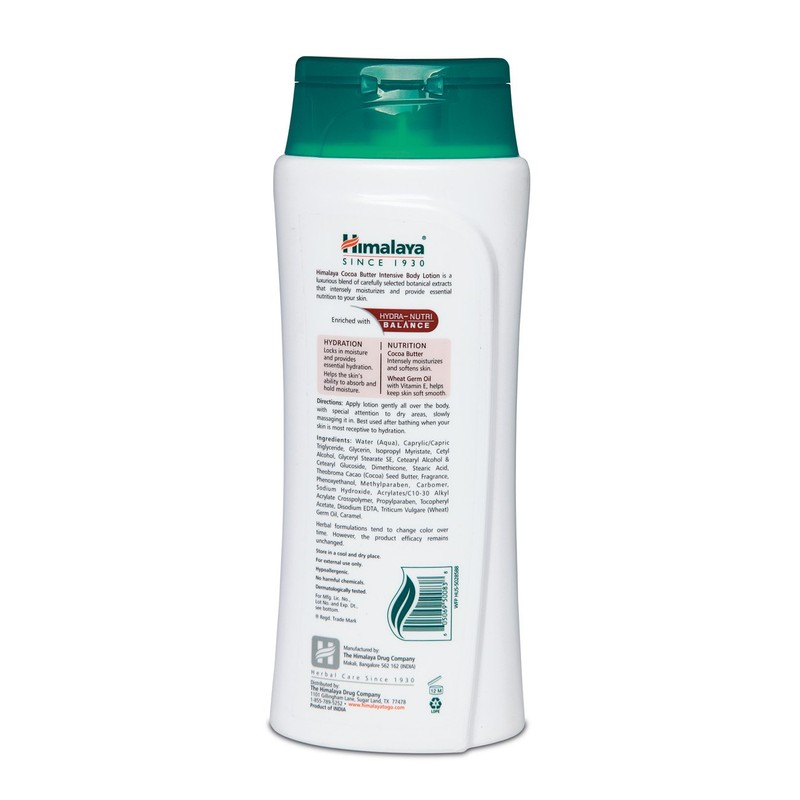 Himalaya Herbal Healthcare Cocoa Butter Intensive Body Lotion, Daily Ultra
