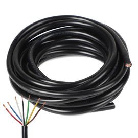 SWAWIS 5 m Vehicle Cable 7 Core 0.8 mm² Trailer Cable 7-Pin Trailer Cable Flexible Vehicle Cable Round Cable Copper Core for Truck Car RV Various Applications