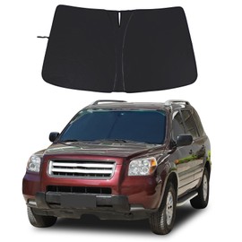 HIRUFAIT Windshield Sun Shade for Hond@ Pilot 2003 2004 205 2006 2007 2008, Front Window Sun Visor Protector, Foldable Car Reflective Blocker UV Rays and Heat (Style B)