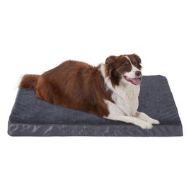 GUPPBF Dog Bed - Dual Purpose (Cool/Warm) Orthopaedic Dog Bed - Mattress - Waterproof Lining - Grigio scuro-75 x 50 x 7