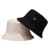 PythJooh 1PC Girls Boys Embroidered Smile Face Bucket Hat Kids