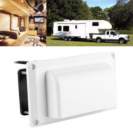 Camrusic Side RV Vent Covers 12V 25W Air Vent Ventilation Exhaust Fan for Motorhome, Caravan, Trailer, Camper, Boat Marine Yacht White