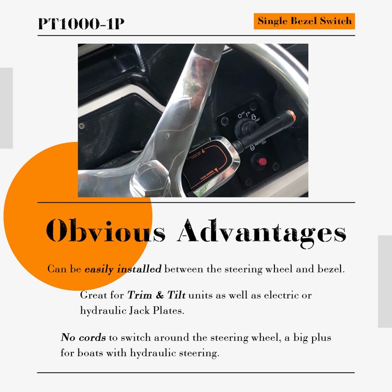 PT1000-1P Single Bezel Switch, Replace for PT1000-1P Pro Trim Bezel