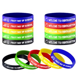 Welcome to Kindergarten Wristbands Bracelets, First Day of Kindergarten Bracelets, Back to School Decorations, First Day of School Classroom Decorations,Back to School Gifts for Students - 30Pcs
