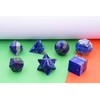Lapis Lazuli Pocket Palm Reiki Stones Solids Sacred Geometry Set