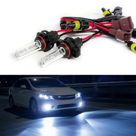 Troniz H16 5202 - Bombillas HID de xenón AC 35 W Super brillante lámpara de repuesto para foco antiniebla, color azul hielo 8000 K, paquete de 2