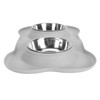 Double Pet Bowls Rustproof Stainless Steel Dog Water Food Bowls
