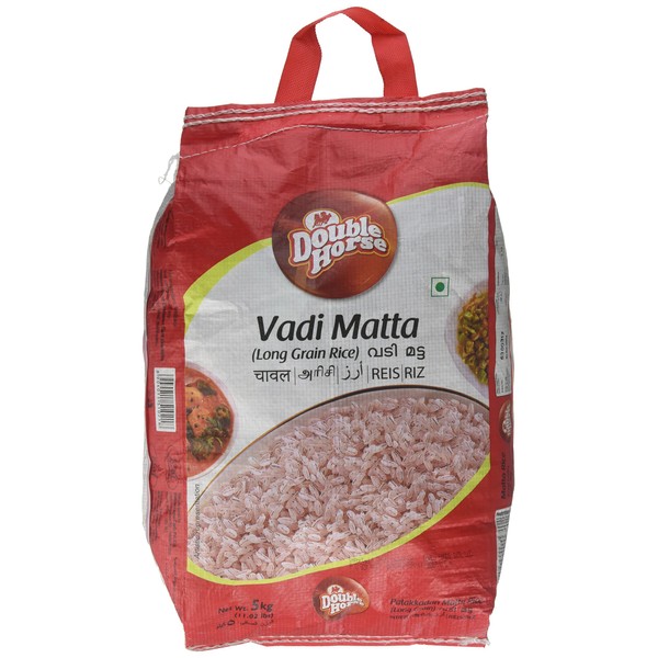 Double Horse, Vadi Matta/Long Grain Rice, 11 Pound(LB)