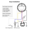 MAIMEIMI Fuel Sending Unit and Gauge Kit 240-33ohm 8" Marine