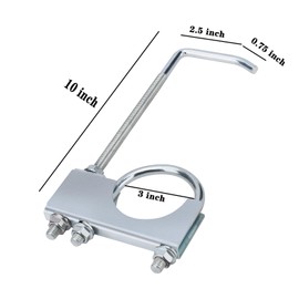 Exhaust Clamp with Hange fit 3" Exhaust Pipe，Rear Muffler Hanger Universal Exhaust Hangers Exhaust System Hanger for Car Truck Exhaust Pipe (2 PCS)