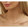 Barzel 18K Gold Plated Multi Stone Crystal Baguette Necklace for