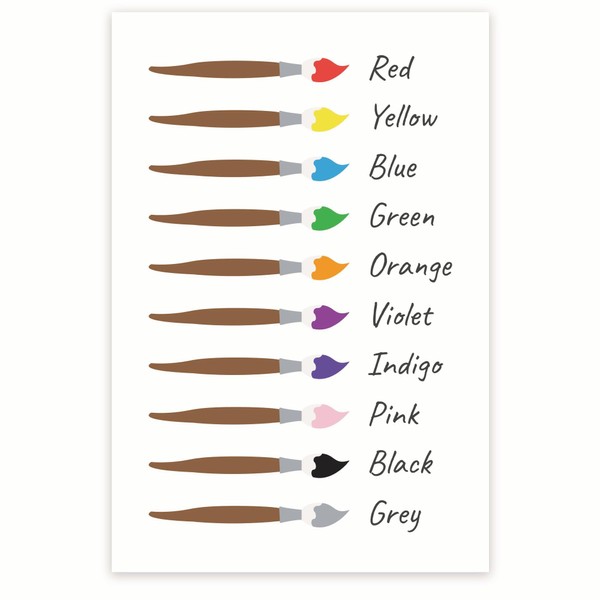 Bliss Monkey Co. Learn Colors - Early Learning Resource Poster