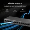 MokerLink 16 Port Gigabit Ethernet Switch, Fanless Metal Rack Mount