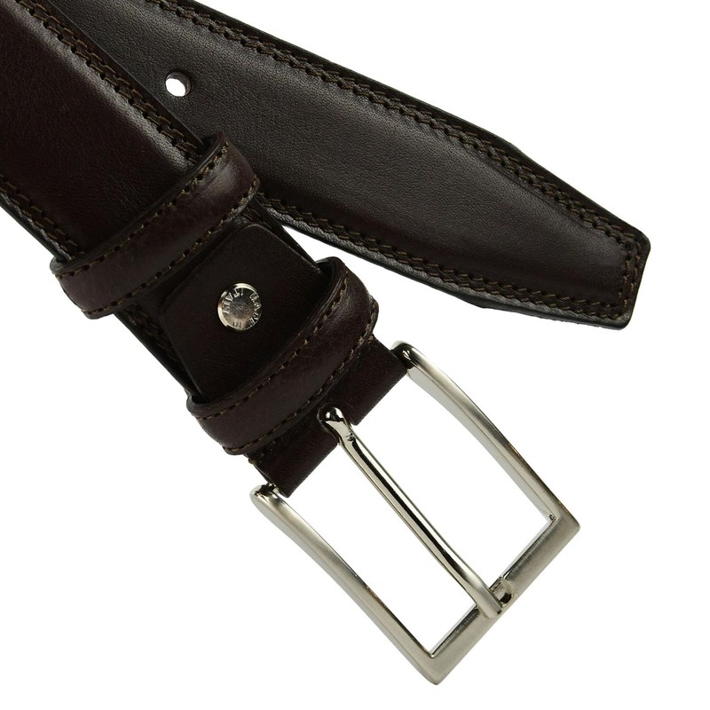 Conte Massimo Men's Genuine Leather Belt Made in Italy with