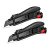 HAUTMEC 2PCS 18mm Utility Knife Box Cutter with Safety Quick