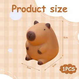 Capybara Squishy Brown Capybara Squishy Fidget Toys,Capybara Toy TPR Material Capybara Squeeze Toy,Stretch Capybara Toy for Relieving Stress for Children and Adults,Decompression Gift(1 Piece)