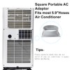 Portable Air Conditioner Exhaust Hose Coupler Window Adapter A/C Connector,