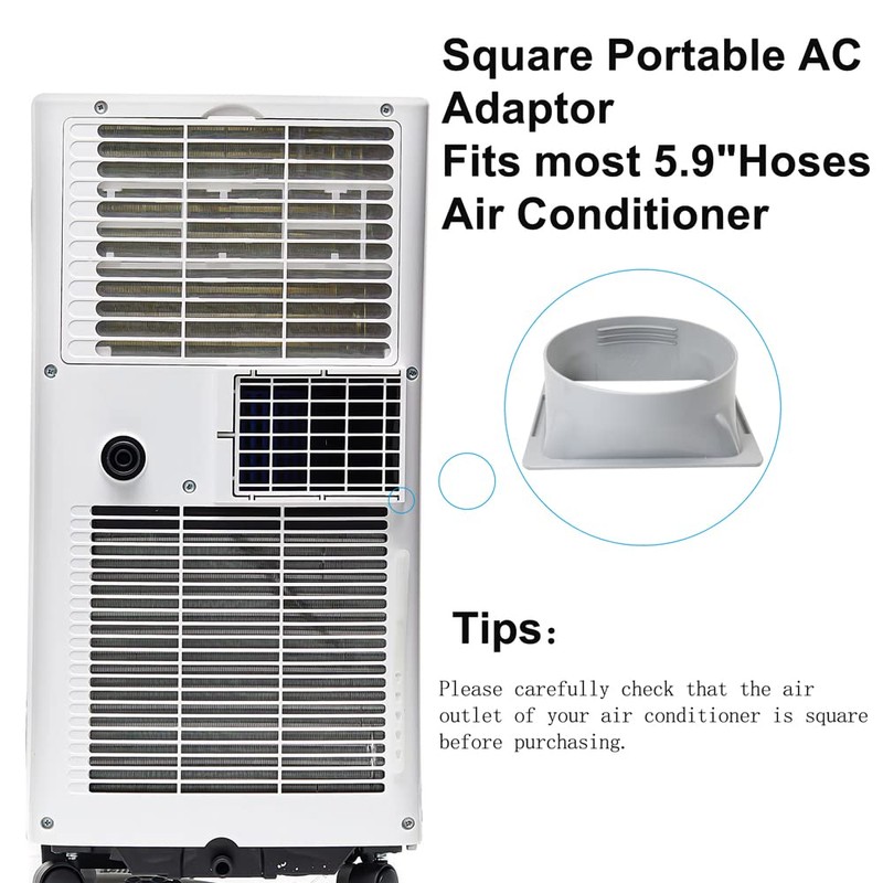 Portable Air Conditioner Exhaust Hose Coupler Window Adapter A/C Connector,