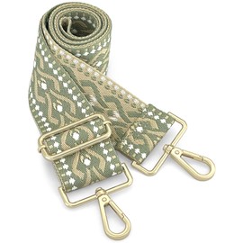 Purse Straps Replacement Crossbody - Guitar Strap for Purses Crossbody, Bag Strap for Handbag, Wide Shoulder Strap for Crossbody Bags, for Her,Green Floral Embrace