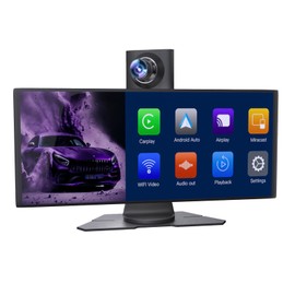 Wireless Carplay Screen for Car with Backup Camera – Compatible with Apple Car Play & Android Auto, GPS Navigation, and Mirror Link, Fits All Vehicles (9.3“)