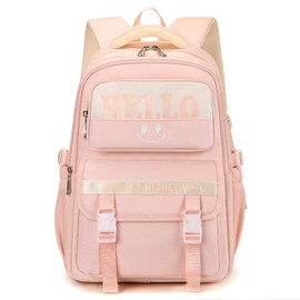 Suweir School Backpack Girls School Bag Boys Teenager School Bag Multi Bag Backpack School Waterproof Daypack School Bag Backpack for School Satchel Travel Teenagers, School Backpack Pink