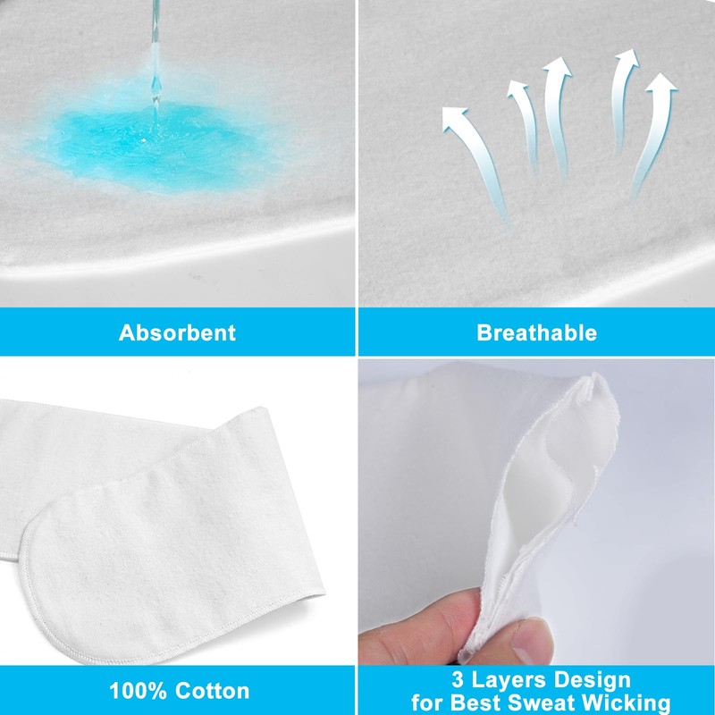 Absorbent 100% Cotton Pads for Skin Folds, Moisture Wicking Cloth,