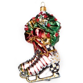 MacKenzie-Childs Glass Ornament - Holiday Skates