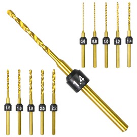 AM Arrowmax PCB Micro Drill Bit Set, 0.6mm-2.2mm, 3/32-Inch Shank, Size Marked, Tungsten Carbide Jewelry Drill Bits, Hole Drilling Tool for DIY, Amber, Beads, Wood