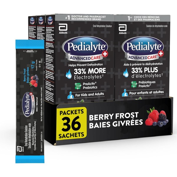 Pedialyte AdvancedCare Plus Electrolyte Powder Sticks Value Pack, Electrolytes For