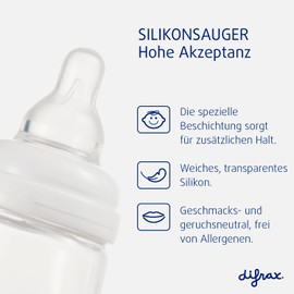 Difrax Baby Bottle Set 0-6 Months - Baby Newborn Drinking Bottle - Anti-Colic - Good Acceptance - 2 x 250 ml - Popcorn Cream/Beige - BPA-Free