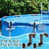 Yalikop 2 Pcs Adjustable Pool Fence Hooks Metal Pool Tool