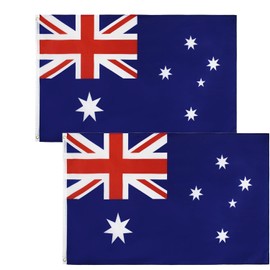 2 Pack Australian Aussie Flag 3x5 Ft Large 90x150cm Outdoor Heavy Duty UV Fade Resistant Big Oceania National Flag With Brass Grommets