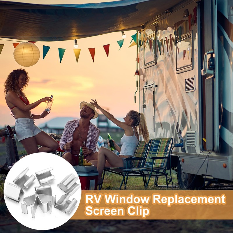 Datanly 16 Pcs RV Window Replacement Screen Clips Screen Installer