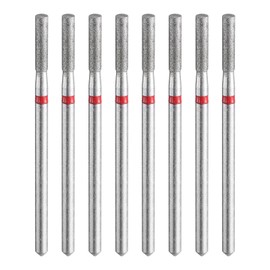 HARFINGTON 8pcs 200-230 Grits Diamond Grinding Bit 2.3mm Cylinder Head 2.35mm Shank 10mm Length Stone Sanding Drill Bits Rotary Tool for Ceramic Glass Nails Grinding Polishing