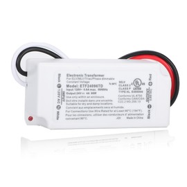 96W Dimmable LED Driver, 120V AC to 24V DC Dimmable Transformer, Electric Power Supply Adapter, 96W LED Dimming Driver, Electric Power Supply Compatible with lutron, leviton Dimmers