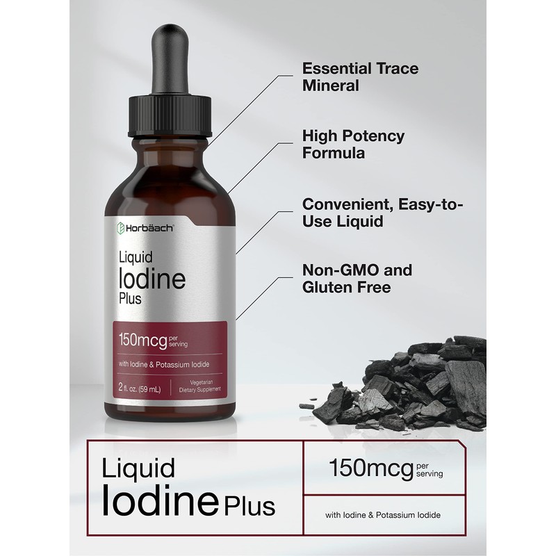 Horbäach Iodine Liquid Drops | 2 fl oz | 150