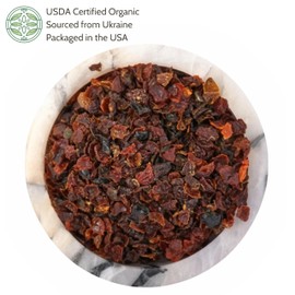 Elanen Naturals Organic Rose Hips 4 oz. (113g), USDA Certified Organic Rosehip Tea, Dried Rose Hips, Whole Rosehips Bulk, Cut & Sifted