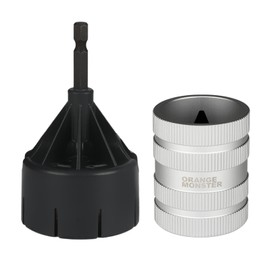ORANGEMONSTER Inner/Outer Pipe Reamer for 1/3" to 1-3/8" Pipes, Deburring Tool, Plumbing Tools for Copper, Stainless Steel, Brass & Aluminium